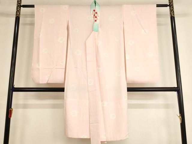 平和屋着物∵子供　女の子　長襦袢　舞梅文　半衿刺繍　逸品　AABE2360ja