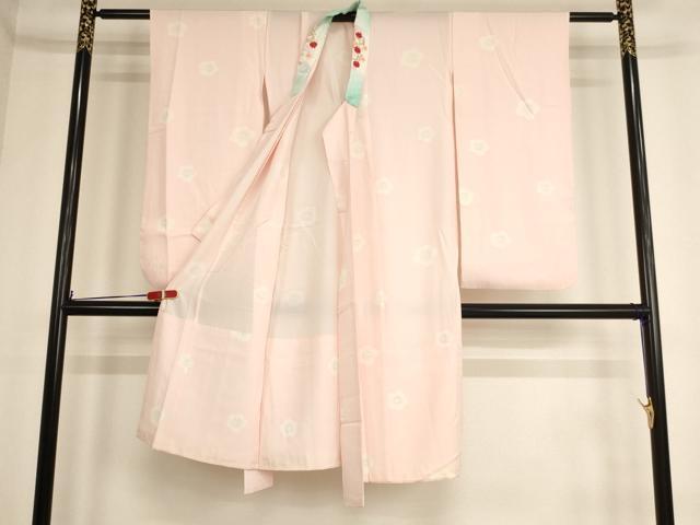 平和屋着物∵子供　女の子　長襦袢　舞梅文　半衿刺繍　逸品　AABE2360ja
