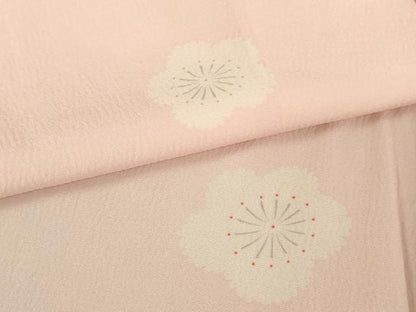 平和屋着物∵子供　女の子　長襦袢　舞梅文　半衿刺繍　逸品　AABE2360ja
