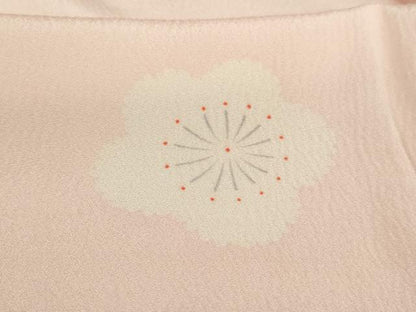 平和屋着物∵子供　女の子　長襦袢　舞梅文　半衿刺繍　逸品　AABE2360ja