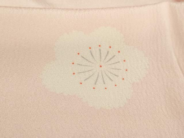 平和屋着物∵子供　女の子　長襦袢　舞梅文　半衿刺繍　逸品　AABE2360ja