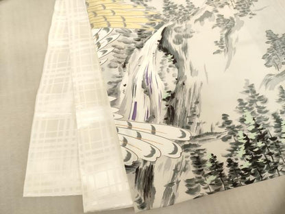 平和屋着物[]七五三　男の子　三歳　一つ身　祝着　駒刺繍　鷹風景文　金彩　逸品　AABE2363ja