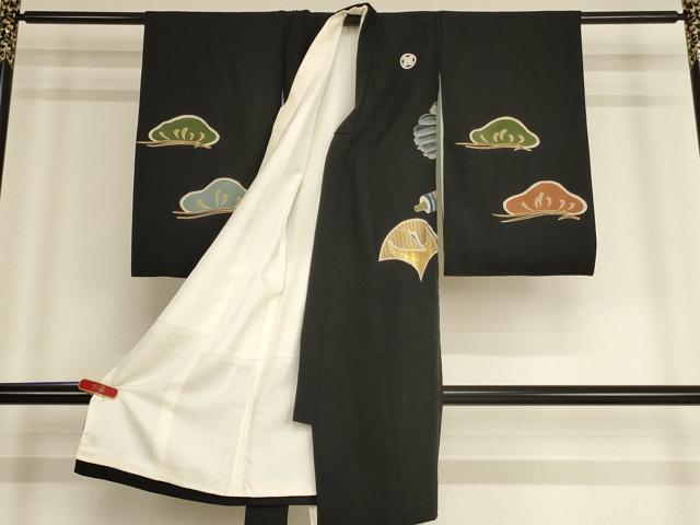 平和屋着物[]お宮参り　男の子　祝着　産着　初着　のしめ　鷹　青海波　金銀彩　逸品　AABE2372ja