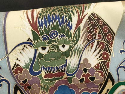 平和屋着物[]七五三　男の子　5歳　祝着・羽織セット　兜　黒地　金彩　AABE2382ja