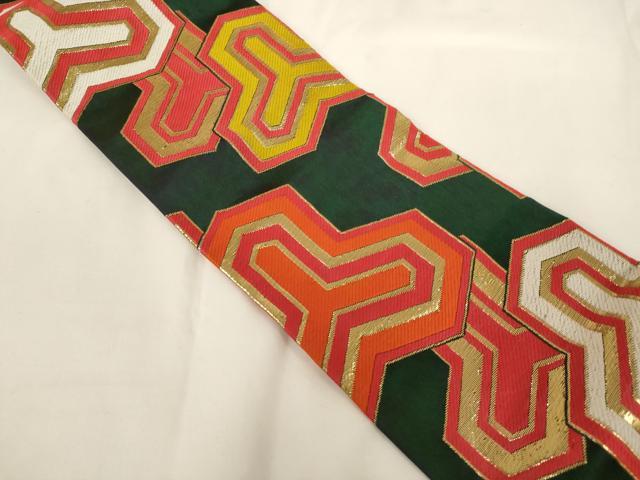 平和屋本店[]七五三　女の子　つけ帯　つまみ細工　毘沙門亀甲文　鶴　金糸　箱付き　AABE2397ja