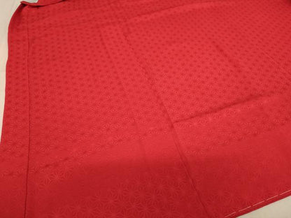 平和屋着物∵子供　女の子　長襦袢　無双仕立て　麻の葉地紋　赤色　逸品　AABE2400ja