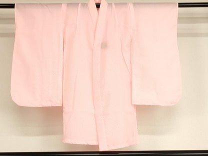 平和屋着物[]七五三　女の子　３歳　祝着・長襦袢(単衣)・被布・巾着セット　花丸文　折り鶴　暈し染め　金彩　逸品　AABE2404ja