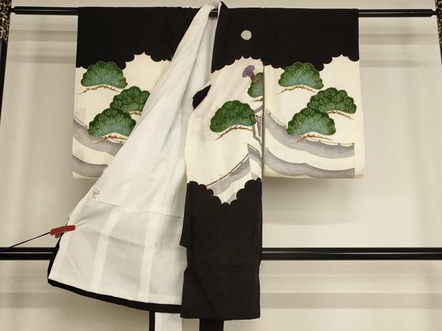 平和屋着物[]お宮参り　男の子　祝着　産着　初着　のしめ　兜松文　金彩　逸品　AABE2405ja