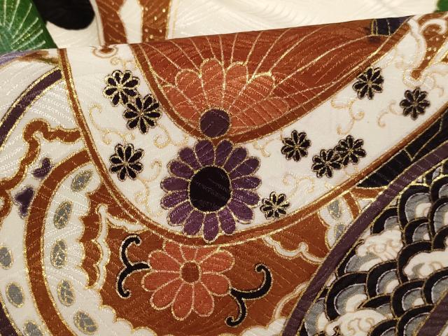 平和屋着物[]お宮参り　男の子　祝着　産着　初着　のしめ　兜松文　金彩　逸品　AABE2405ja