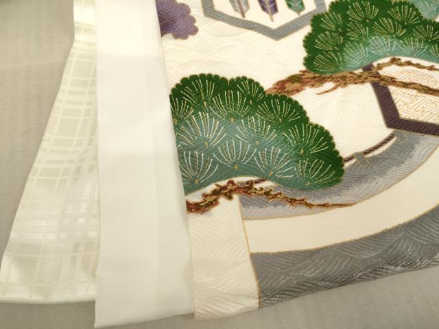 平和屋着物[]お宮参り　男の子　祝着　産着　初着　のしめ　兜松文　金彩　逸品　AABE2405ja