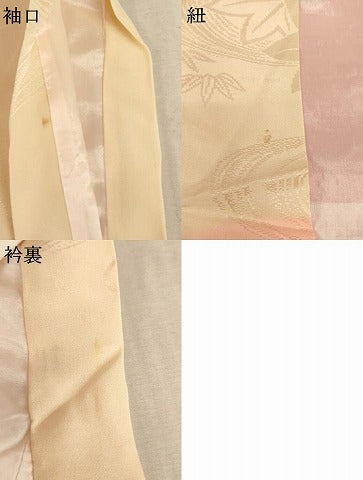 平和屋着物[]お宮参り　女の子　祝着　産着　初着　のしめ　総刺繍　尾長鳥花文　金銀糸　正絹　逸品　AABE2434ja