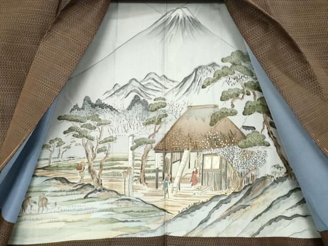 平和屋着物●男性　本場大島紬　アンサンブル　亀甲文　正絹　逸品　未使用　AABE2441ck