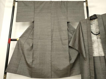 平和屋着物●男性　本場大島紬　アンサンブル　格子　正絹　逸品　AABE2442ck