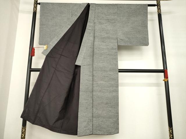 平和屋着物●男性　紬　アンサンブル　霞文　正絹　逸品　AABE2459ck