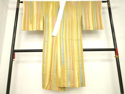 平和屋着物●長襦袢 無双仕立て 間道 正絹 逸品 AABE2464ck