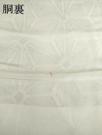 平和屋着物●上質な紬　麻の葉文様　正絹　逸品　AABE2477ck