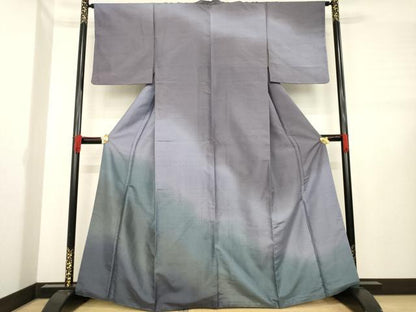 平和屋着物●訪問着　紬地　霞文　暈し染め　正絹　逸品　AABE2492ck