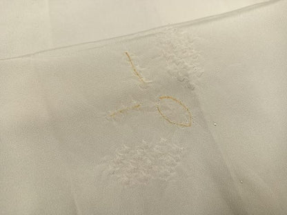 平和屋着物●長襦袢 無双仕立て 絞り 舞蝶花文 正絹 逸品 未使用 AABE2522ph