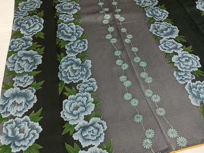 平和屋着物●上質な小紋　花間道　正絹　逸品　AABE2526ph