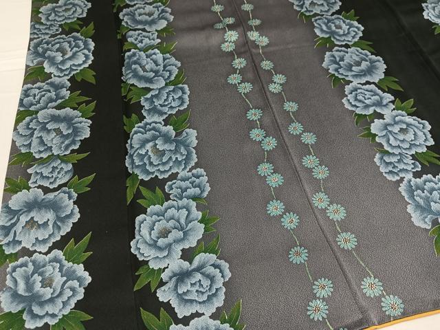 平和屋着物●上質な小紋　花間道　正絹　逸品　AABE2526ph