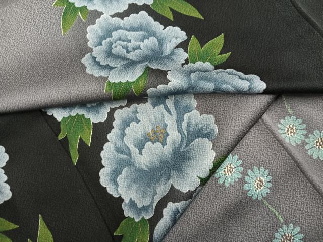 平和屋着物●上質な小紋　花間道　正絹　逸品　AABE2526ph
