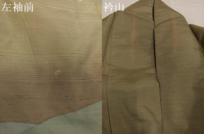 平和屋着物●京の名門 じゅらく謹製 訪問着 聚蚕紬 遠山文 正絹 逸品 AABE2529ph
