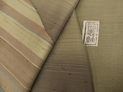平和屋着物●京の名門 じゅらく謹製 訪問着 聚蚕紬 遠山文 正絹 逸品 AABE2529ph