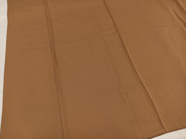 平和屋着物●上質な色無地　丁子染色　正絹　逸品　AABE2531ph