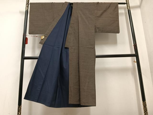 平和屋着物●男性 本場大島紬 アンサンブル 亀甲絣 正絹 逸品 AABE2534ph