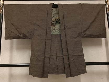 平和屋着物●男性 本場大島紬 アンサンブル 亀甲絣 正絹 逸品 AABE2534ph