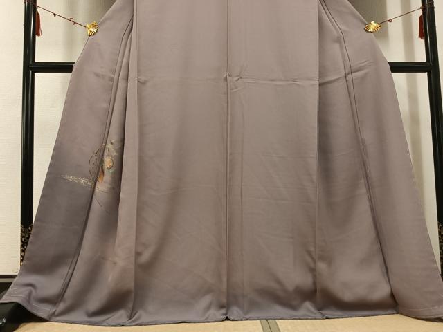 平和屋着物●訪問着 枝花文 暈し染め 金銀彩 正絹 逸品 AABE2565ph