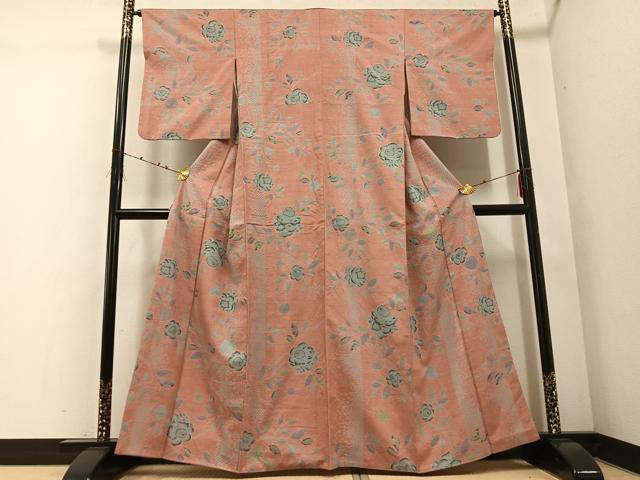平和屋着物●西洞院辻が花　大脇一心　上質な小紋　紬地　絞り　正絹　逸品　AABE2567ph