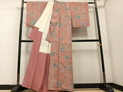 平和屋着物●西洞院辻が花　大脇一心　上質な小紋　紬地　絞り　正絹　逸品　AABE2567ph