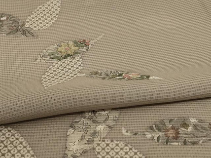 平和屋着物＊夏物 訪問着 絽 駒刺繍 草花文 反端付き 正絹 逸品 AABE2603jd