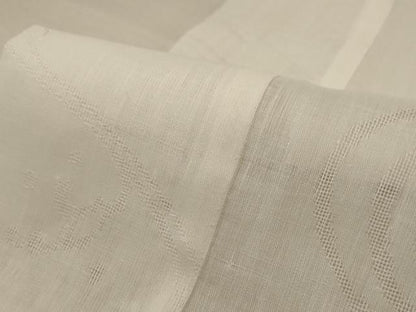 平和屋着物＊夏物　長襦袢　立波流水紋紗　白色　麻　逸品　AABE2606jd