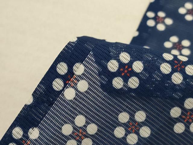 平和屋着物＊夏物 小紋 絽 花尽くし さんび謹製 洗える着物 AABE2614jd