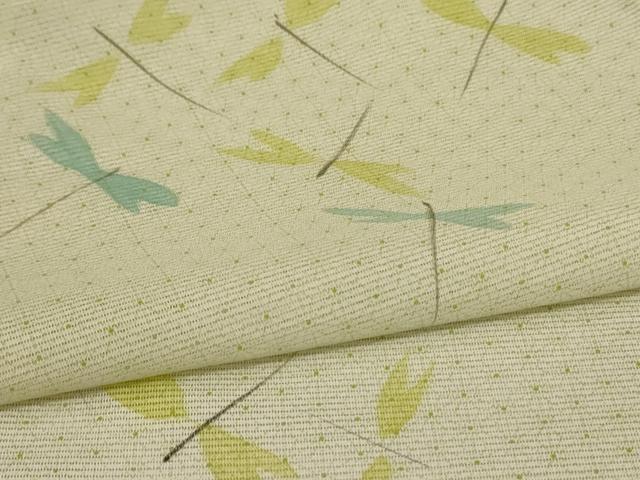 平和屋着物＊夏物 小紋 絽 蜻蛉 洗える着物 AABE2615jd