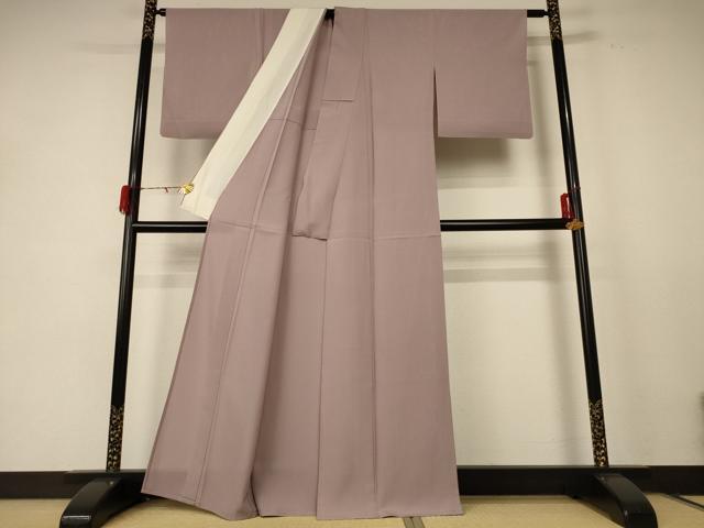 平和屋着物＊夏物 色無地 絽 胡桃染色 正絹 逸品 AABE2616jd
