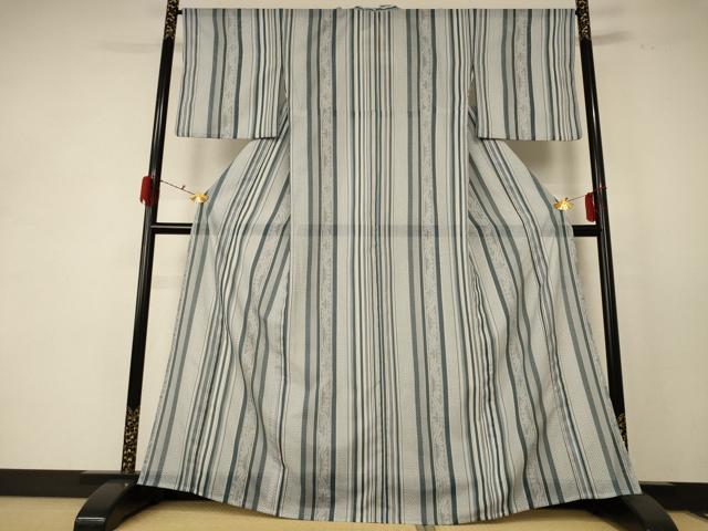 平和屋着物＊夏物　小紋　絽　間道　洗える着物　AABE2618jd 平和屋着物＊夏物 小紋 絽 間道 洗える着物 AABE2618jd