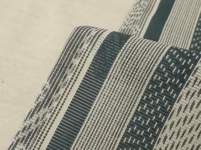 平和屋着物＊夏物 小紋 絽 間道 洗える着物 AABE2618jd