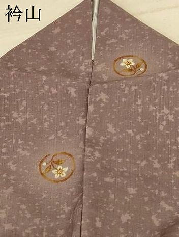 平和屋着物＊夏物 小紋 紗 草花丸文 洗える着物 AABE2622jd