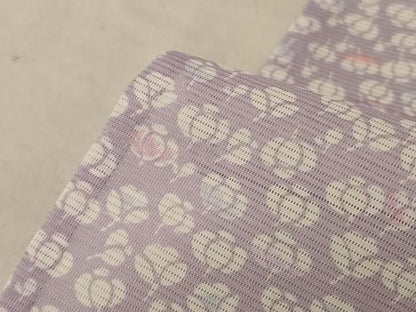 平和屋着物＊夏物 小紋 絽 花尽くし 洗える着物 AABE2624jd