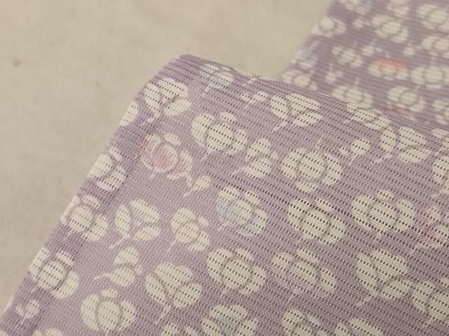 平和屋着物＊夏物 小紋 絽 花尽くし 洗える着物 AABE2624jd
