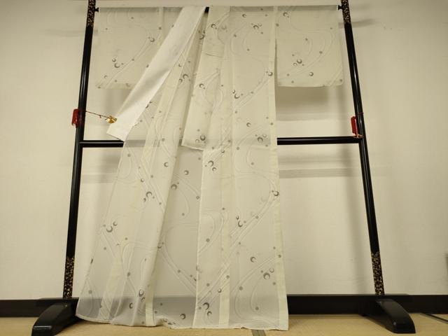 平和屋着物＊夏物 小紋 紗 流水文 洗える着物 AABE2628jd