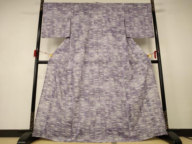 平和屋着物＊夏物 小紋 紗 幾何学文様 洗える着物 AABE2630jd