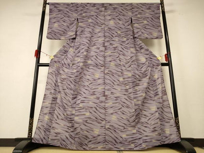 平和屋着物＊夏物 小紋 紗 幾何学文様 洗える着物 AABE2631jd