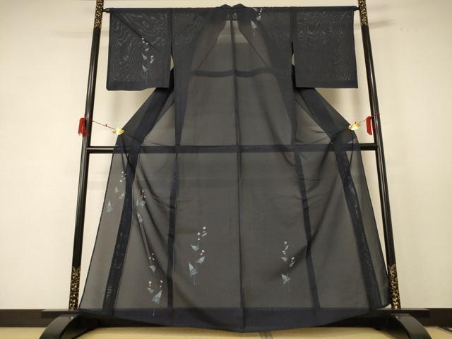平和屋着物＊夏物 訪問着 絽 草花文 正絹 逸品 AABE2633jd