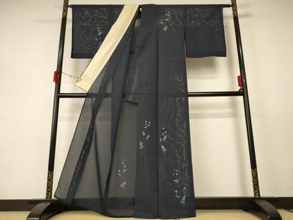 平和屋着物＊夏物 訪問着 絽 草花文 正絹 逸品 AABE2633jd