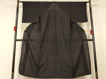 平和屋着物＊夏物 紗紬 十字絣 正絹 逸品 AABE2635cjd