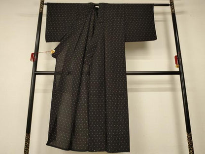 平和屋着物＊夏物 紗紬 十字絣 正絹 逸品 AABE2635cjd